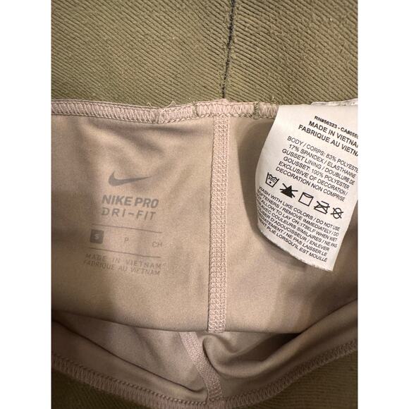 Nike Pro Women's Camouflage 7/8 Training Tights Size S 23" Inseam Tan/Brown - Picture 3 of 4